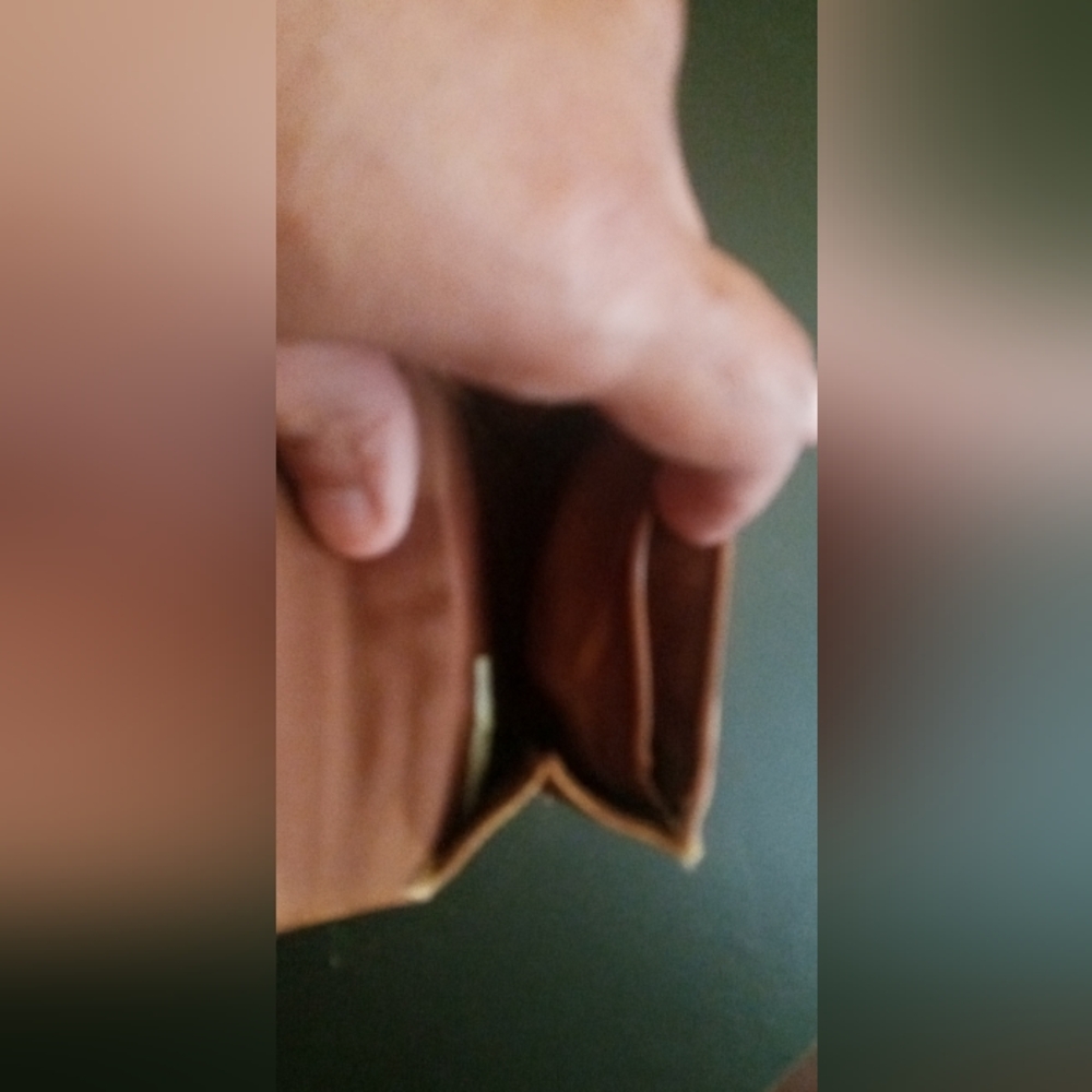 Rosetti Brown Leather Card Holder Keychain - Picture 3 of 4